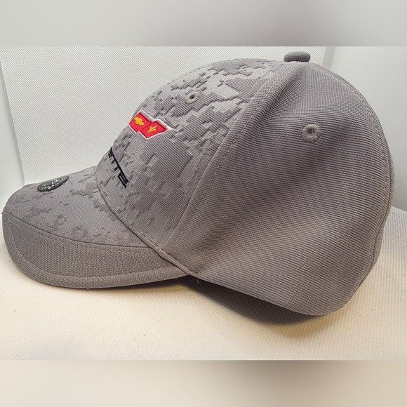 Corvette Gray Logo Embroidered Baseball Cap - Picture 3 of 5